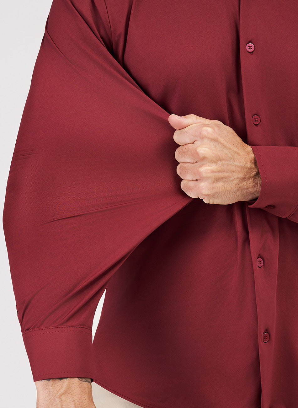 Camisa Tech - Não precisa passar - Vinho
